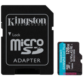 Cartão de Memória Micro SDCG4/SDXC Kingston Canvas Go Plus SDXC 128GB 200 MB/s Classe 10 - SDCG4/SDXC - Imagem 1