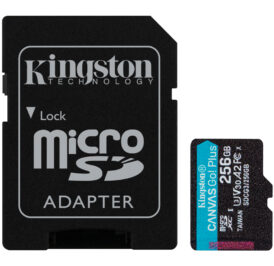 Cartão de Memória Micro SDCG4/SDXC Kingston Canvas Go Plus SDXC 256GB 200MB/s Classe 10 - SDCG4/SDXC - Imagem 1