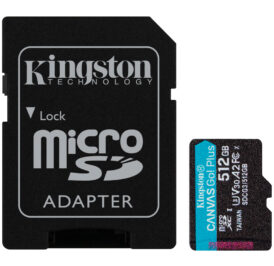 Cartão de Memória Micro SDCG4/SDXC Kingston Canvas Go Plus SDXC 512GB 200MB/s Classe 10 - SDCG4/SDXC - Imagem 1