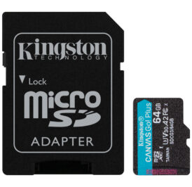 Cartão de Memória Micro SDCG4/SDXC Kingston Canvas Go Plus SDXC 64GB 200MB/s Classe 10 - SDCG4/SDXC - Imagem 1