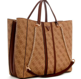 Bolsa Guess Noreen Girlfriend Carryall SG900022 Latte Logo/Brown - Imagem 3