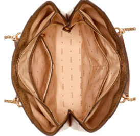 Bolsa Guess Noreen Girlfriend Carryall SG900022 Latte Logo/Brown - Imagem 4