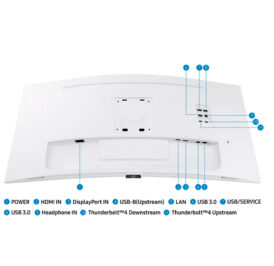 Monitor Curvo Samsung S3 S65TC 34'' ViewFinity 1000R 4K 100Hz 5ms 1-HDMI - Branco - Imagem 5
