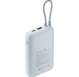 Carregador Portátil Xiaomi Power Bank 10000 mAh USB / USB-C(Cabo Integrado) Ice Blue - GL 58478-BHR9073GL-P15ZM - Imagem 3