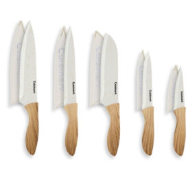 Jogo de Facas Cuisinart C55-10CFWS Revestidos de Cerâmica Advantage Faux Wood - 10 Peças - Imagem 1