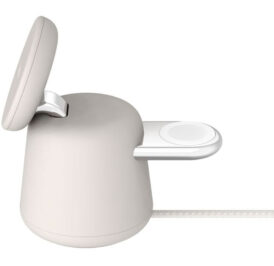 Carregador Wireless Belkin WIZ020vfH37 2-IN-1 15W Magsafe Stand iPhone-Watch - Branco - Imagem 4