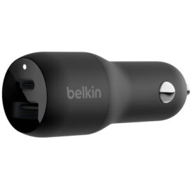 Carregador de Carro Belkin 37W USB-C 25W+ USB-A 12W - Preto CCB004BTBK - Imagem 1