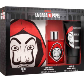 Kit Perfume La Casa De Papel EDT 100ML+SG 150ML+Toilete Bag - Imagem 1