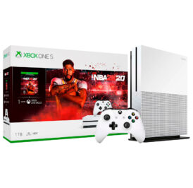 Console Xbox One S 1TB NBA 2K20 Bundle 1 Mes Xbox Live Gold USA - Imagem 1