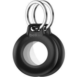 Suporte À Prova D'água e Seguro Com Argola Para AirTag Belkin MSC014btBK 2 Peças - Preto - Imagem 1