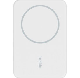 Carregador Portátil Magnético Belkin 5.000 mAh Branco – BPD004BTWT - Imagem 1