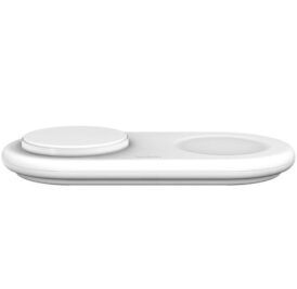 Carregador Magnético Wireless Belkin WIZ021vfWH 2-IN-1 15W Boostcharge Qi2 Magsafe - Branco - Imagem 4