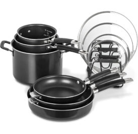 Jogo de Panelas Cuisinart N51I-11BKC Antiaderentes - 11 Peças - Imagem 1