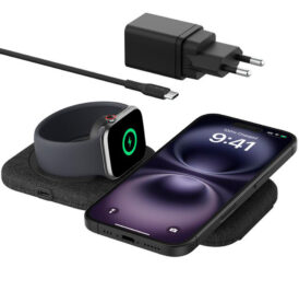 Carregador Wireless Belkin Travel Pad WIZ026vfBK 2-IN-1 15W Boostcharge Pro Qi2 Magsafe - Preto - Imagem 1