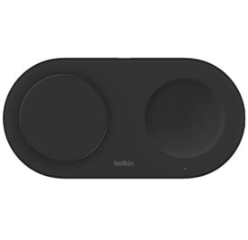 Carregador Magnético Wireless Belkin WIZ021VFBK 2-IN-1 15W Boostcharge Qi2 Magsafe - Preto - Imagem 1