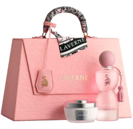 Kit Laverne Perfume Sense Rosa 75ML+Bady Powder 70GR Bag Set - Imagem 1