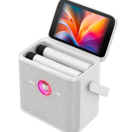 Speaker Joog Shell S3 7” 80W RMS/Wi-Fi 5G/Bateria 35WH 2 Microfone Branco - Imagem 2