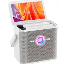 Speaker Joog Shell S3 7” 80W RMS/Wi-Fi 5G/Bateria 35WH 2 Microfone Branco - Imagem 3