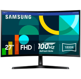 Monitor Curvo Samsung  Essential S3 S36GD 27'' FHD 100hz 1800R LS27D366GANXZA D-SUB HD - Imagem 1