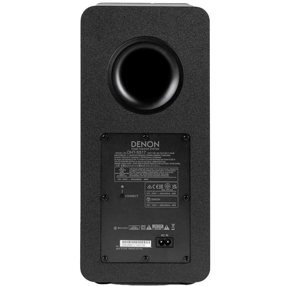Soundbar Denon DHT-S517 3.1.2 Canais Dolby Atmos Subwoofer Sem Fio
