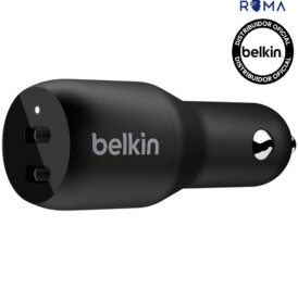 Carregador Veicular Duplo Belkin CCB002BTBK 36W USB-C 18W+ USB-C 18W - Preto - Imagem 1
