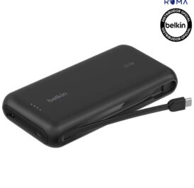 Carregador Portátil Belkin BoostCharge 20K com Cabo Integrado Preto - BPB024FQBK - Imagem 1