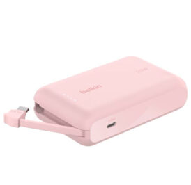 Carregador Portátil Belkin BoostCharge 10K com Cabo Integrado Rosa - BPB021FQPK - Imagem 2