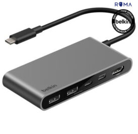 Hub Belkin AVC022FQSGY USB-C (2 USB-A/2 USB-C/HDMI)5IN1 - Space Gray - Imagem 1