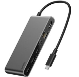 Hub Belkin INC024FQSGY USB-C (2 USB-A/2 USB-C/Ethernet/HDMI/MicroSD/SD)8IN1 Space Gray - Imagem 2