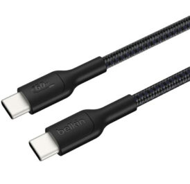 Cabo Belkin USB-C/USB-C 2M 60W Switch 2 Braided Preto ENA008FQ2MBK - Imagem 2