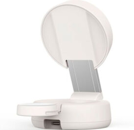 Carregador Wireless Belkin WIZ043KQSD 2-IN-1 25W Magsafe Qi2 iPhone-Watch - Sand - Imagem 4