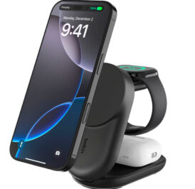 Carregador Wireless Belkin WIZ037KQBK 3-IN-1 25W Magsafe Qi2 iPhone-Airpod-Watch Preto - Imagem 2