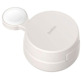 Carregador Wireless Belkin WIZ043KQSD 2-IN-1 25W Magsafe Qi2 iPhone-Watch - Sand - Imagem 5