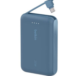 Carregador Portátil Belkin BoostCharge 10K com Cabo Integrado Azul - BPB021FQBL - Imagem 2