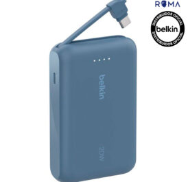 Carregador Portátil Belkin BoostCharge 10K com Cabo Integrado Azul - BPB021FQBL - Imagem 1