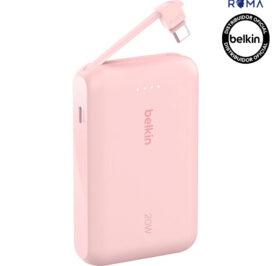 Carregador Portátil Belkin BoostCharge 10K com Cabo Integrado Rosa - BPB021FQPK - Imagem 1