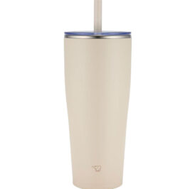 Copo Térmico Zojirushi SX-HA89HACMCOM Com Canudo Encaixe Carro Inox 890ML - Bege - Imagem 1