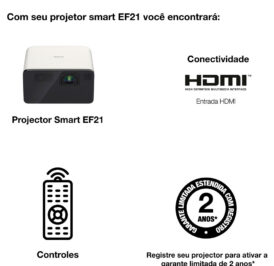 Projetor Epson Smart EF21 Laser Branco Diamante - Imagem 8