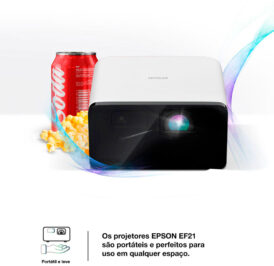 Projetor Epson Smart EF21 Laser Branco Diamante - Imagem 7