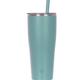 Copo Térmico Zojirushi SX-HA89HGM Com Canudo Encaixe Carro Inox 890ML - Verde Agua - Imagem 1