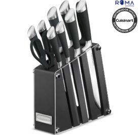 Jogo de Facas Com Faqueiro Acrílico Cuisinart C77SS-11BKC - 11 Peças - Imagem 1