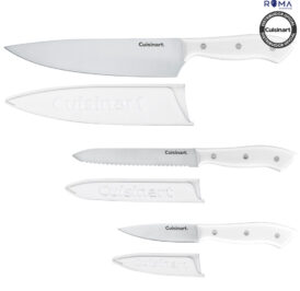 Jogo de Facas Cuisinart C77MWTR-3PC Rebites Triplos Branco - 6 Peças - Imagem 1