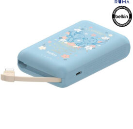 Carregador Portátil Belkin 10K com Cabo Integrado Stitch Azul - BPB021QCLS-DY - Imagem 1