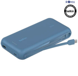 Carregador Portátil Belkin BoostCharge 20K com Cabo Integrado Azul - BPB024FQBL - Imagem 1