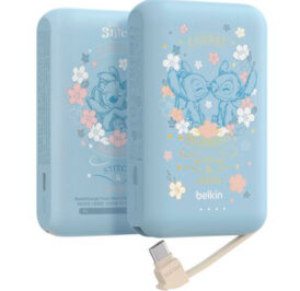 Carregador Portátil Belkin 10K com Cabo Integrado Stitch Azul - BPB021QCLS-DY - Imagem 2