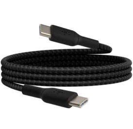 Cabo Belkin USB-C/USB-C 1M Braided Preto CAB004BT1MBK - Imagem 3